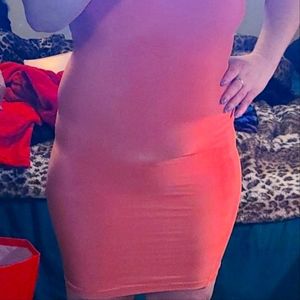 Fashion Nova orange midi dress size small
